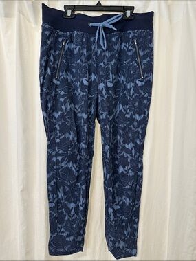 Athleta Navy Floral Jogger Pants